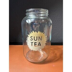 Vintage Glass Sun Tea Jar Drink Dispenser Iced MISSING LID Maker 10"